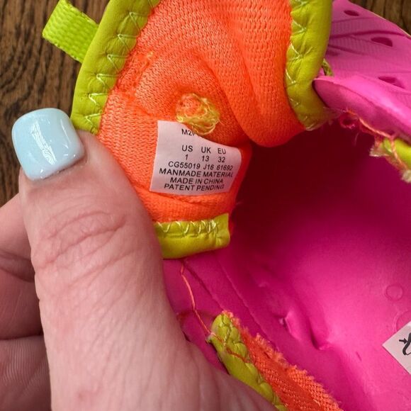 NWT New STRIDE RITE Phibian Land 2 Water Shoes Sandals Neon Pink Orange Yellow 1 - Picture 10 of 11